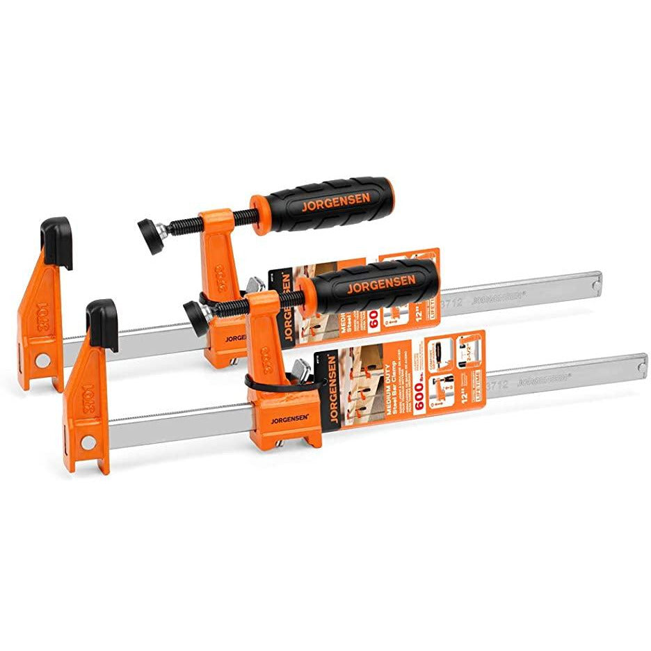 Steel Bar Clamps 12 in (2-Pack)