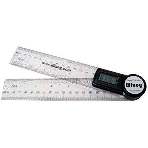 Digital Protractor with Clear Plastic Rule 8-inch