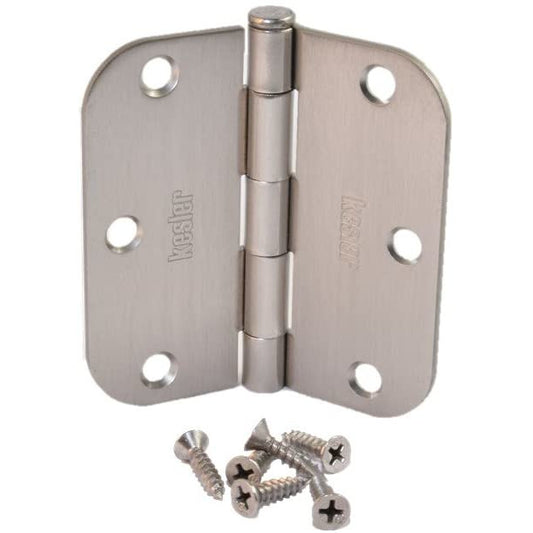 Satin Nickel Door Hinge 3-1/2 in (18-Pack)