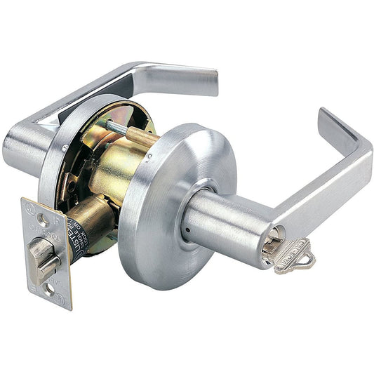 Commercial Storeroom Lever Lock (Satin Chorome)