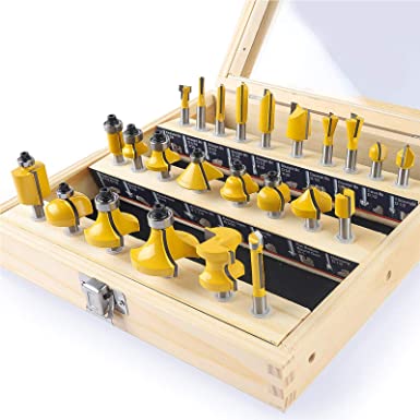 Router Bit Set 1/4 in 24-Piece