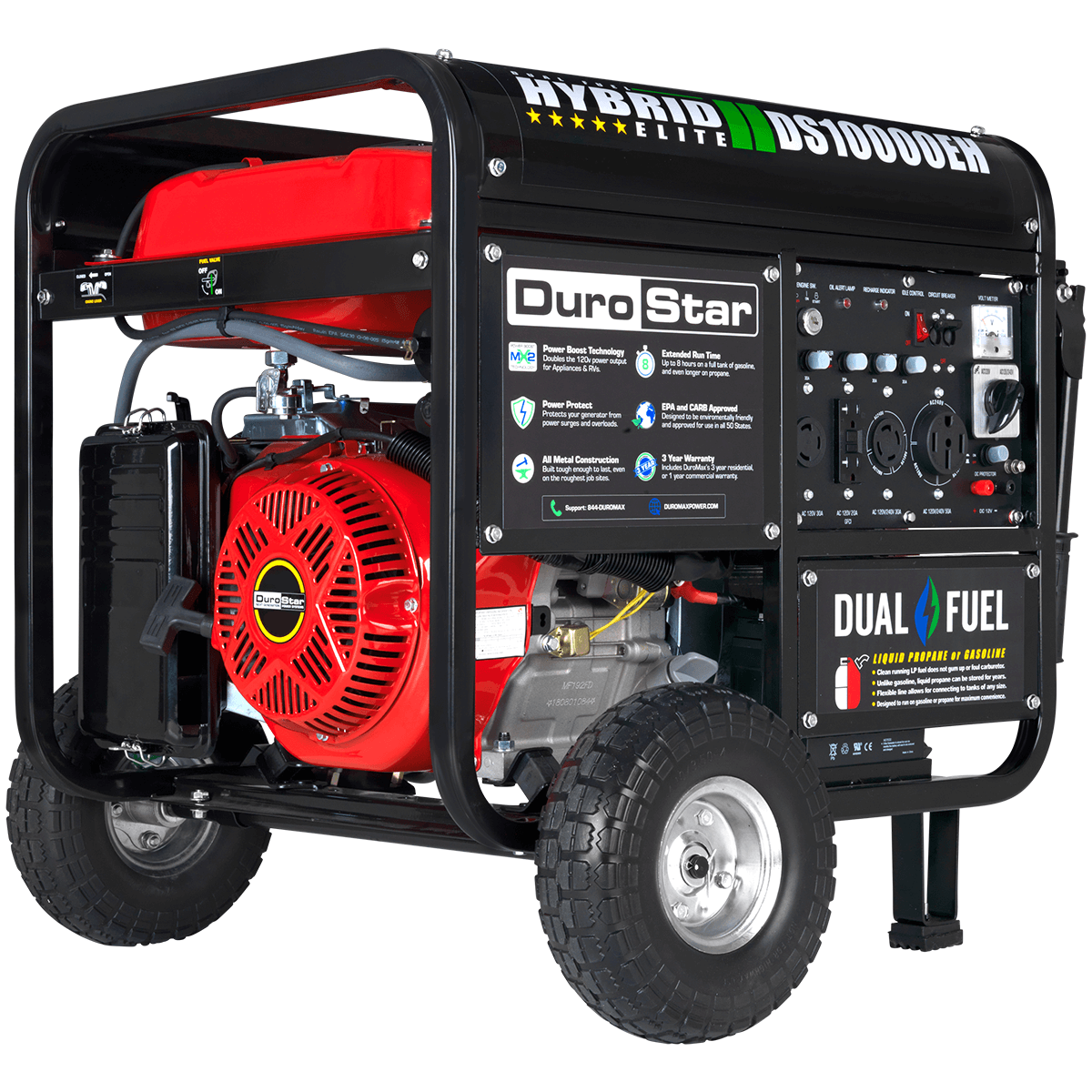 DuroStar 10,000-Watt Dual Fuel Hybrid Generator w/ Electric Start