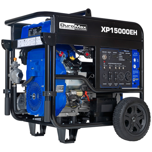 DuroMax 15,000-Watt V-Twin Electric Start Dual Fuel Hybrid Portable Generator