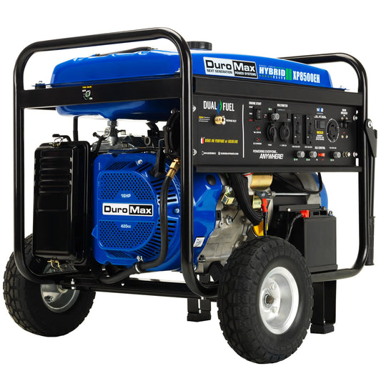 DuroMax 8,500-Watt Electric Start Dual Fuel Hybrid Portable Generator